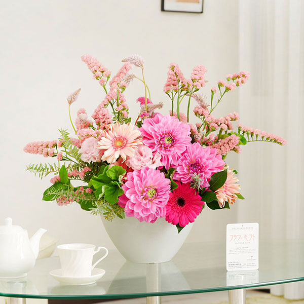 おしゃれな花の贈り物　デザイナーズアレンジメントフラワー　2万円コース　「ロゼ・リュミエール」