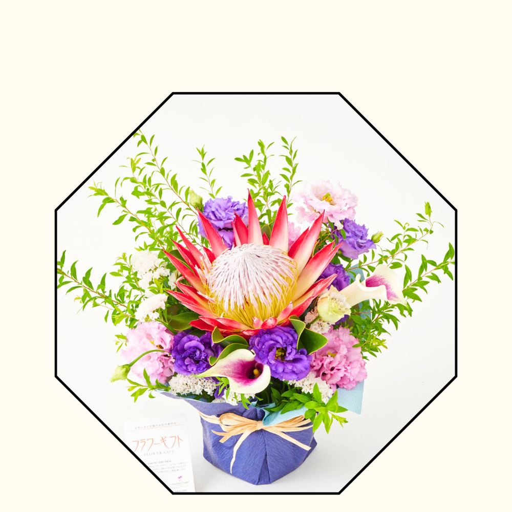 お花とワインセット